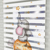 Sevimli Fil ve Yıldızlar Baskılı Zebra Perde - Bebek Odası Perdesi - AD HOME Tekstil