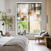 Suluboya Patchwork Baskılı Stor Perde - Salon Perde, Mutfak Perde, Yatak Odası Perde, - AD HOME Tekstil