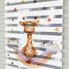 Gökkuşağı ve Sevimli Zürafa Baskılı Zebra Perde - Bebek Odası Perdesi - AD HOME Tekstil