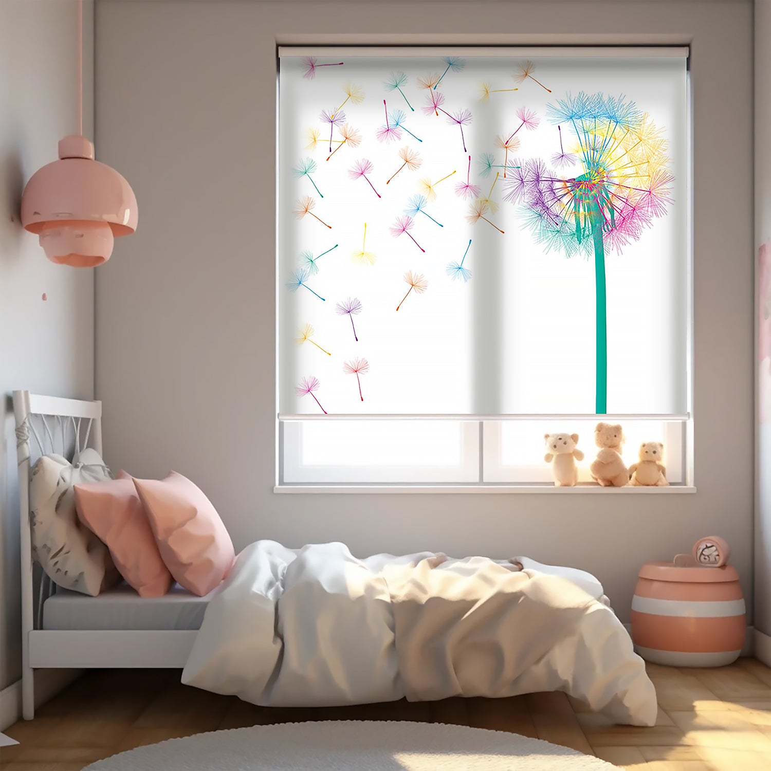 Hindiba Baskılı Stor Perde - Baskılı Güneşlik Perdesi - Salon Perdesi - AD HOME Tekstil