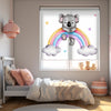 Gökkuşağı ve Sevimli Koala Baskılı Stor Perde - Güneşlik Perdesi - Bebek Odası Perdesi - AD HOME Tekstil