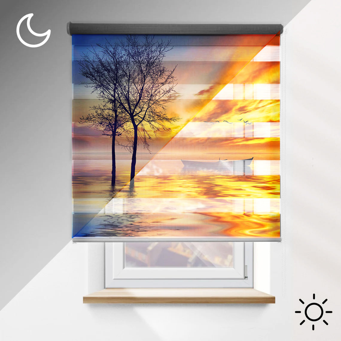 gece gündüz zebra perde