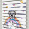 Gökkuşağı ve Sevimli Koala Baskılı Zebra Perde - Bebek Odası Perdesi - AD HOME Tekstil