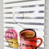 Pasta ve Çay Baskılı Zebra Perde -Mutfak Perdesi - AD HOME Tekstil