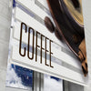 Coffee Kalp Fincan Baskılı Zebra Perde -Mutfak Perdesi - AD HOME Tekstil