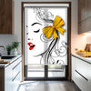 Sarı Tokalı Vector Baskılı Stor Perde - Güneşlik Perdesi - Genç Odası Perdesi - AD HOME Tekstil