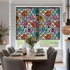 Renkli Damask Baskılı Stor Perde - Baskılı Güneşlik Perdesi - Yatak Odası Perdesi - AD HOME Tekstil