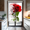 Kırmızı Gül Baskılı Stor Perde - Baskılı Güneşlik Perdesi - Mutfak Perdesi - AD HOME Tekstil