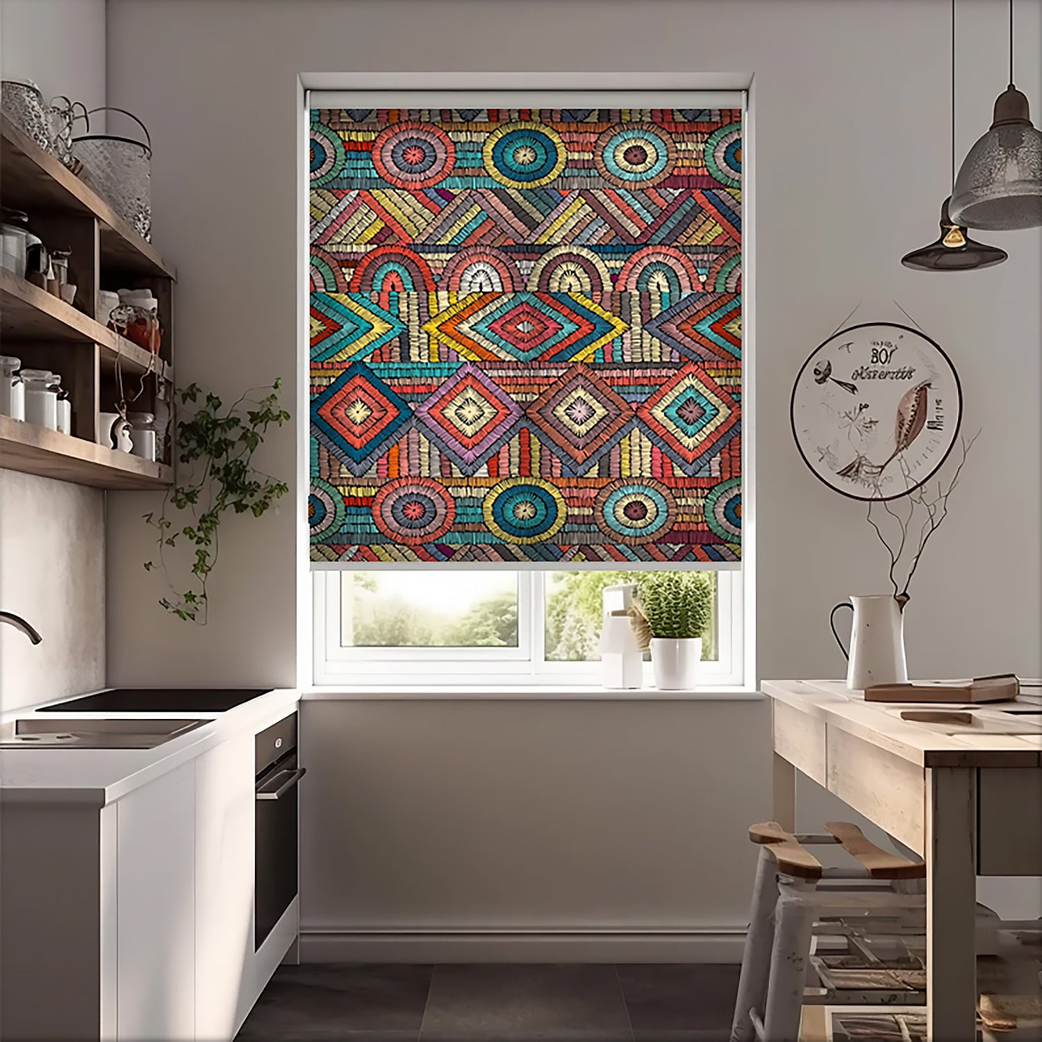 Osmanlı Tarzı Baskılı Stor Perde - Güneşlik - Salon Perde, Mutfak Perde, Yatak Odası Perde, - AD HOME Tekstil