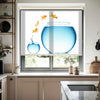 Akvaryum ve Balıklar Baskılı Stor Perde - Baskılı Güneşlik Perdesi - Mutfak Perdesi - AD HOME Tekstil