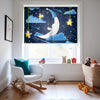 Gece Ay ve Bulutlar Baskılı Stor Perde - Baskılı Güneşlik Perdesi - Bebek Odası Perdesi - AD HOME Tekstil